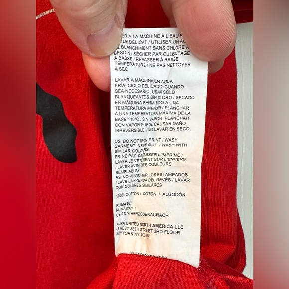 Puma logo red short sleeve shirt‎ boys 10/12 - Picture 8 of 8